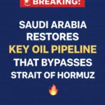 BREAKING: Saudi Arabia Restores Key Oil Pipeline That Bypasses Strait of Hormuz