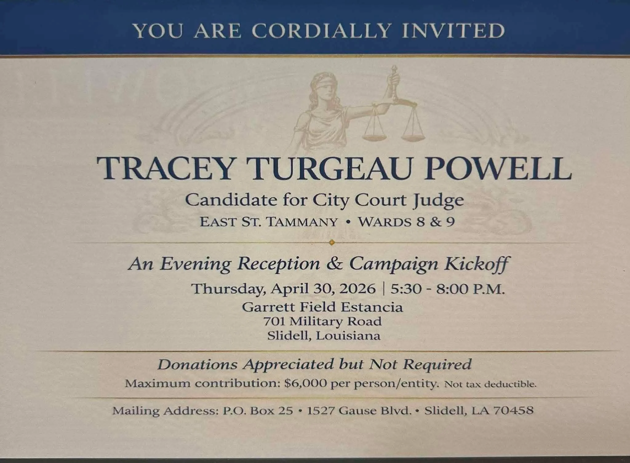Tracey Turgeau Powell Announces Campaign Kickoff for City Court Judge