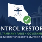 St. Tammany Government To Regain Control Over Mosquito District After Law Repeal Passes