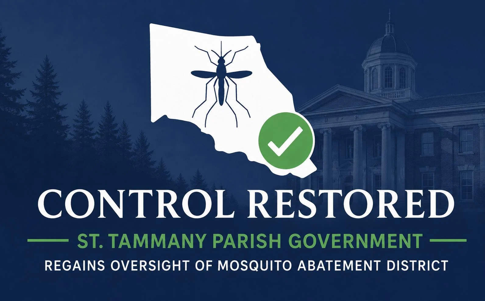 St. Tammany Government To Regain Control Over Mosquito District After Law Repeal Passes