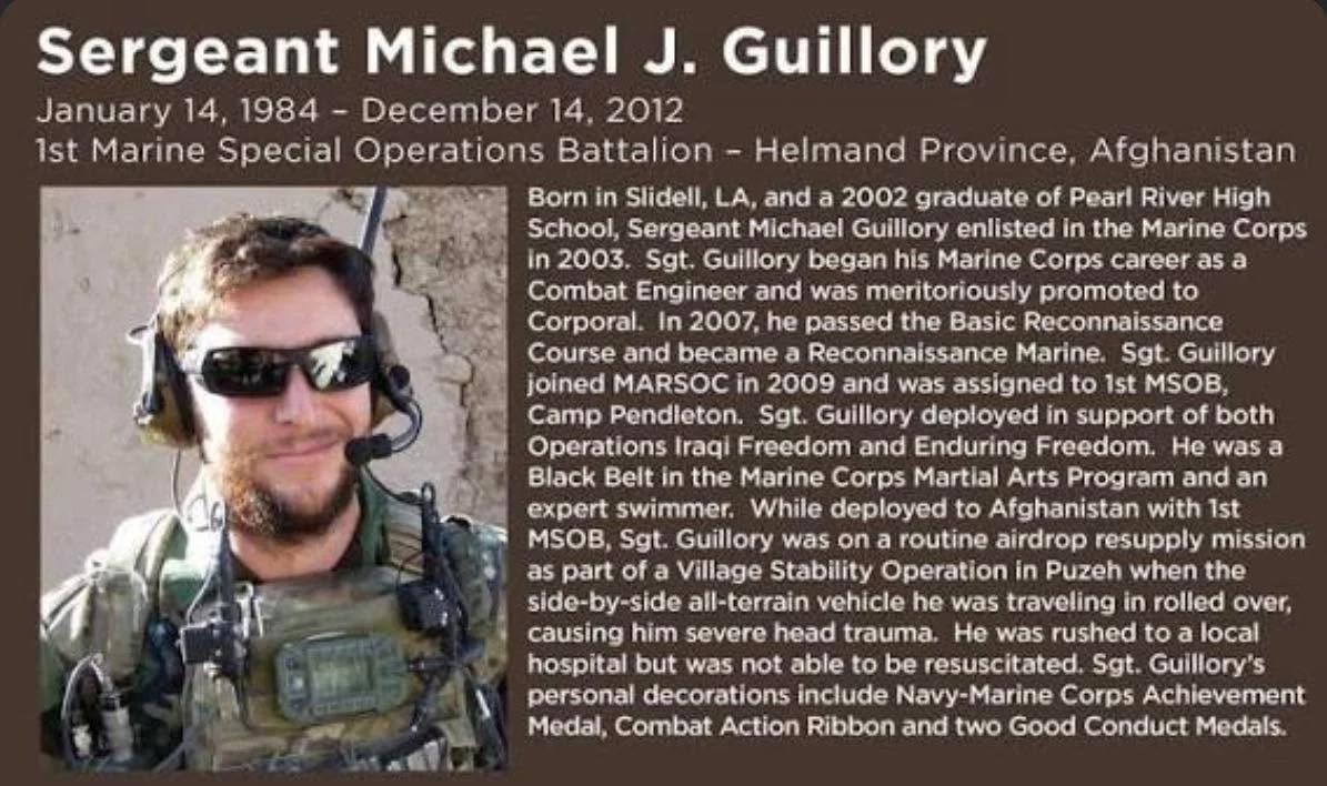 Highway 41 in Pearl River Officially Designated as Sgt. Michael J. Guillory Memorial Highway