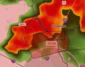 Tornado Warning Issued For Northeastern St. Tammany Parish