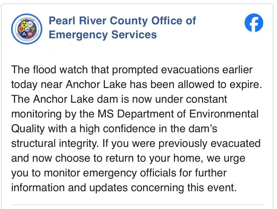 Anchor Lake Evacuation Order Lifted After Dam Safety Concerns Eased