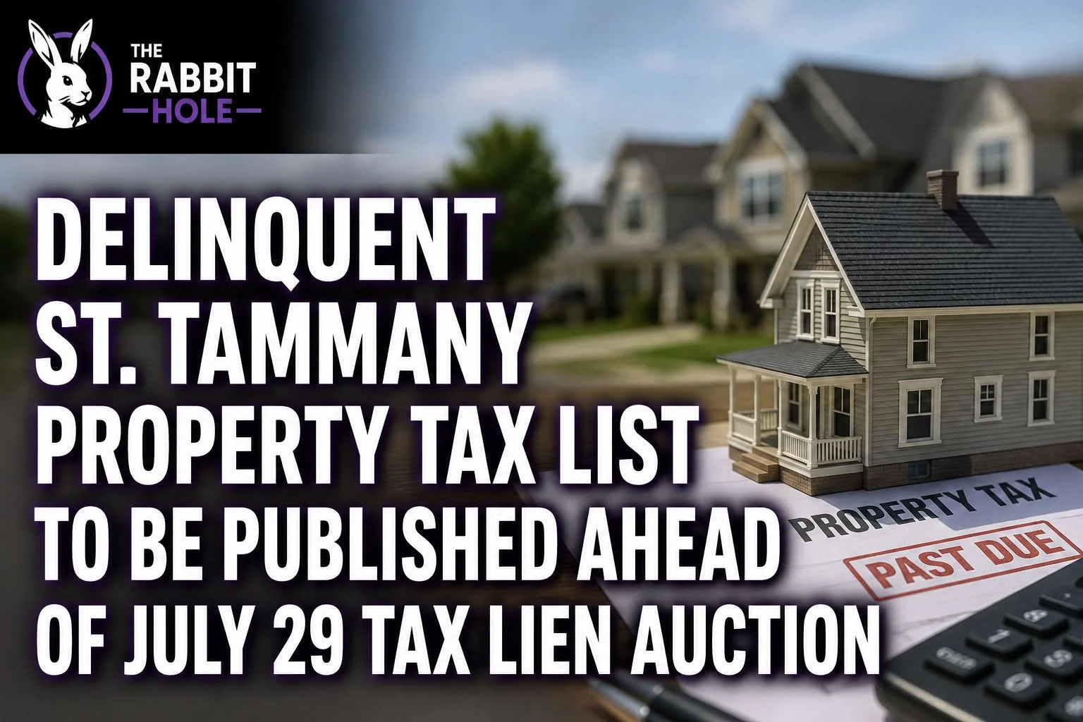 Delinquent St. Tammany Property Tax List to Be Published Ahead of July 29 Tax Lien Auction