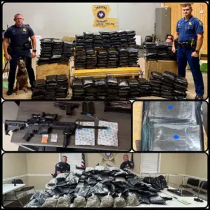 Louisiana State Police Seize More Than 1,200 Pounds Of Suspected Marijuana During Three Traffic Stops