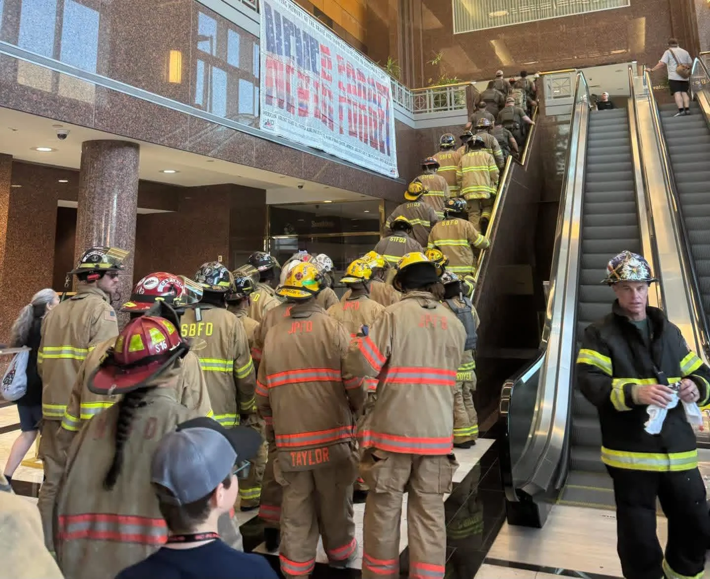 Slidell firefighters climb 78 flights in honor of fallen first responders