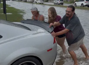Strangers Step Up To Help Driver Stranded In Gause Boulevard Flooding