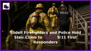 Editorial illustration for the story: Slidell Firefighters and Police Hold Stair Climb to Honor 9/11 First Responders
