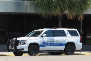 A marked New Orleans Police Department Chevy Tahoe patrol vehicle, file photo